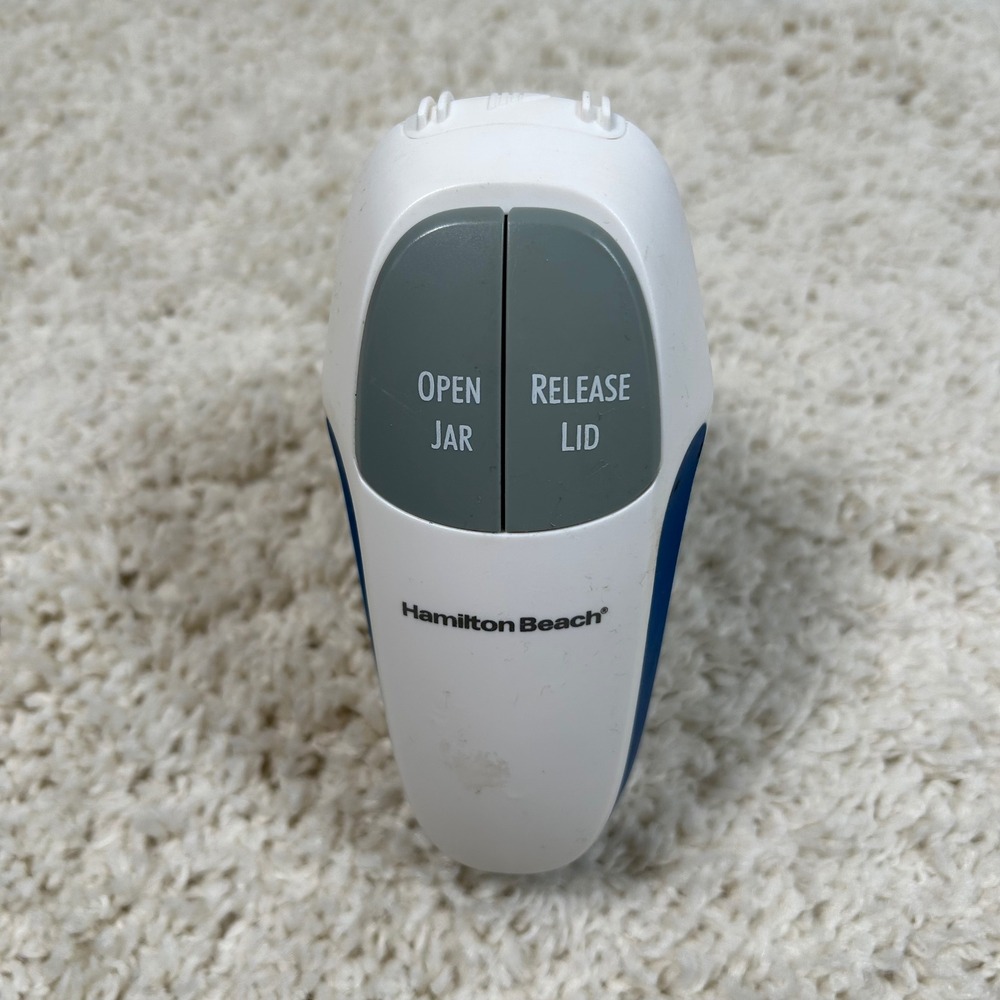 Hamilton Beach Jar Opener White Blue Automatic Hands-Free Model 76800